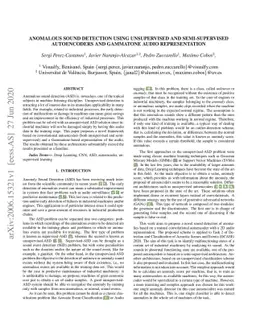 Anomalous Sound Detection using unsupervised and semi-supervised
  autoencoders and gammatone audio representation
