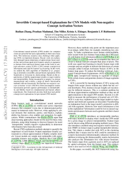 Invertible Concept-based Explanations for CNN Models with Non-negative
  Concept Activation Vectors