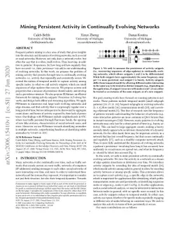 Mining Persistent Activity in Continually Evolving Networks