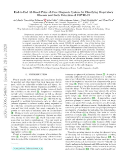 End-to-End AI-Based Point-of-Care Diagnosis System for Classifying
  Respiratory Illnesses and Early Detection of COVID-19