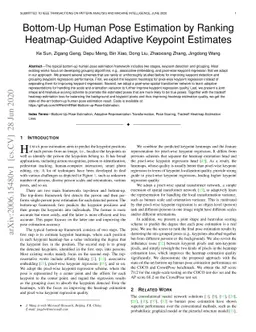 Bottom-Up Human Pose Estimation by Ranking Heatmap-Guided Adaptive
  Keypoint Estimates