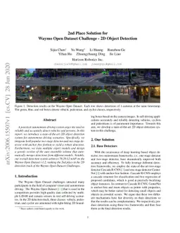 2nd Place Solution for Waymo Open Dataset Challenge -- 2D Object
  Detection