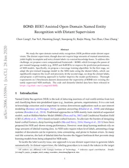 BOND: BERT-Assisted Open-Domain Named Entity Recognition with Distant
  Supervision