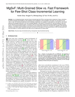 MgSvF: Multi-Grained Slow vs. Fast Framework for Few-Shot
  Class-Incremental Learning