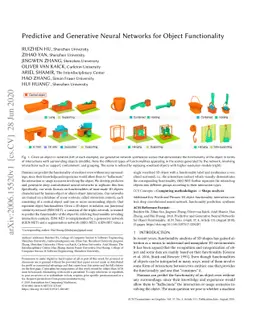 Predictive and Generative Neural Networks for Object Functionality