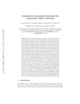Localization Uncertainty Estimation for Anchor-Free Object Detection