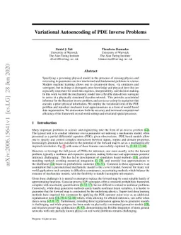Variational Autoencoding of PDE Inverse Problems