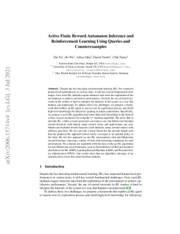 Active Finite Reward Automaton Inference and Reinforcement Learning
  Using Queries and Counterexamples