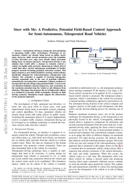 Steer with Me: A Predictive, Potential Field-Based Control Approach for
  Semi-Autonomous, Teleoperated Road Vehicles