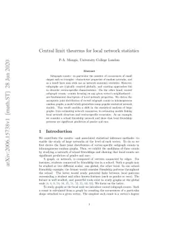 Central limit theorems for local network statistics