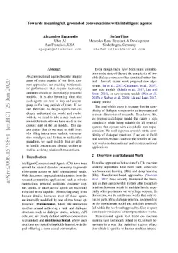 Towards meaningful, grounded conversations with intelligent agents