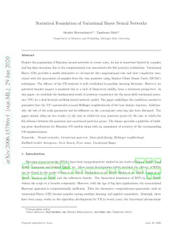 Statistical Foundation of Variational Bayes Neural Networks