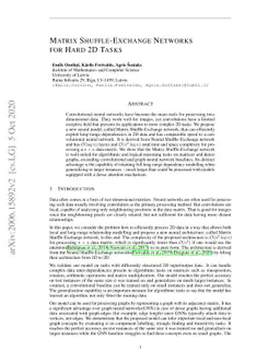 Matrix Shuffle-Exchange Networks for Hard 2D Tasks