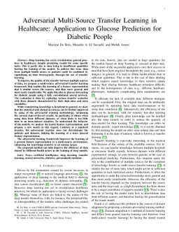 Adversarial Multi-Source Transfer Learning in Healthcare: Application to
  Glucose Prediction for Diabetic People
