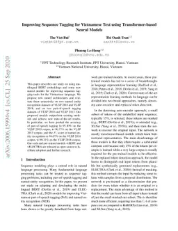 Improving Sequence Tagging for Vietnamese Text Using Transformer-based
  Neural Models