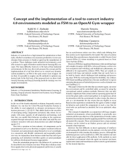 Concept and the implementation of a tool to convert industry 4.0
  environments modeled as FSM to an OpenAI Gym wrapper