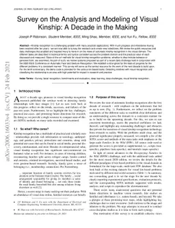 Survey on the Analysis and Modeling of Visual Kinship: A Decade in the
  Making