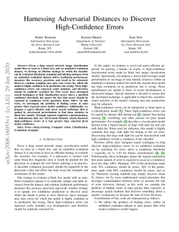 Harnessing Adversarial Distances to Discover High-Confidence Errors