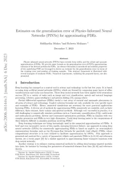 Estimates on the generalization error of Physics Informed Neural
  Networks (PINNs) for approximating PDEs