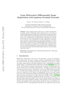 Large Deformation Diffeomorphic Image Registration with Laplacian
  Pyramid Networks