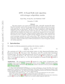 $k$FW: A Frank-Wolfe style algorithm with stronger subproblem oracles