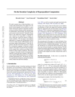 On the Iteration Complexity of Hypergradient Computation