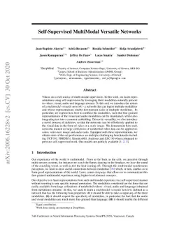Self-Supervised MultiModal Versatile Networks