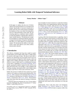 Learning Robot Skills with Temporal Variational Inference