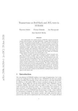Transactions on Red-black and AVL trees in NVRAM