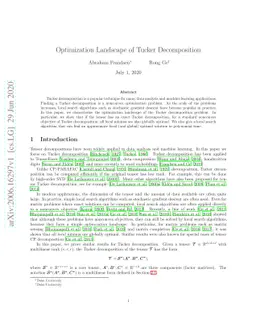 Optimization Landscape of Tucker Decomposition