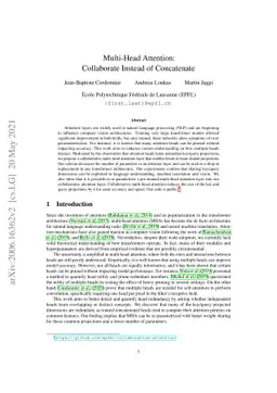 Multi-Head Attention: Collaborate Instead of Concatenate