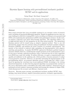 Bayesian Sparse learning with preconditioned stochastic gradient MCMC
  and its applications