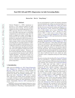 Fast OSCAR and OWL Regression via Safe Screening Rules