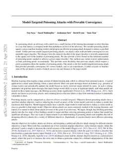 Model-Targeted Poisoning Attacks with Provable Convergence