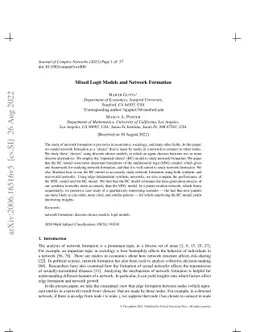 Mixed Logit Models and Network Formation