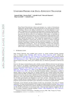 Uniform Priors for Data-Efficient Transfer