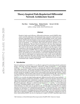 Theory-Inspired Path-Regularized Differential Network Architecture
  Search