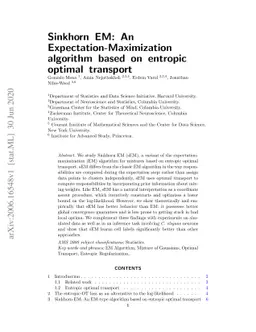 Sinkhorn EM: An Expectation-Maximization algorithm based on entropic
  optimal transport