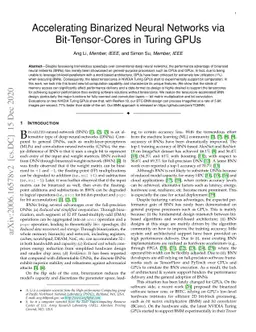Accelerating Binarized Neural Networks via Bit-Tensor-Cores in Turing
  GPUs