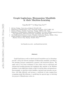 Graph Laplacians, Riemannian Manifolds and their Machine-Learning