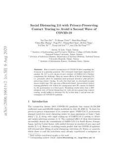 Social Distancing 2.0 with Privacy-Preserving Contact Tracing to Avoid a
  Second Wave of COVID-19