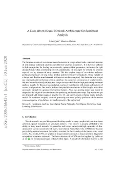 A Data-driven Neural Network Architecture for Sentiment Analysis
