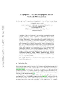 EasyQuant: Post-training Quantization via Scale Optimization