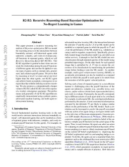 R2-B2: Recursive Reasoning-Based Bayesian Optimization for No-Regret
  Learning in Games