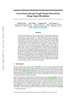Cross-Scale Internal Graph Neural Network for Image Super-Resolution