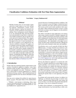 Classification Confidence Estimation with Test-Time Data-Augmentation