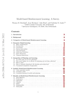 Model-based Reinforcement Learning: A Survey