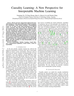 Causality Learning: A New Perspective for Interpretable Machine Learning