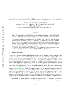 Counterfactual explanation of machine learning survival models