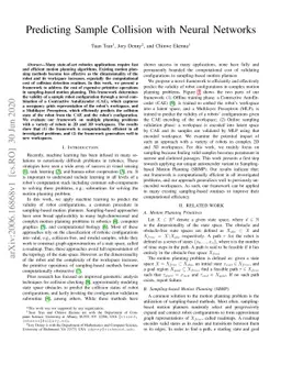 Predicting Sample Collision with Neural Networks